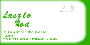 laszlo mod business card