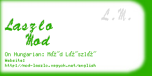 laszlo mod business card